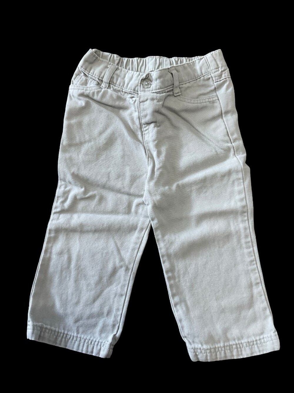 👣 5/$25  - Light Grey Denim Pants w/ Floral Buttons